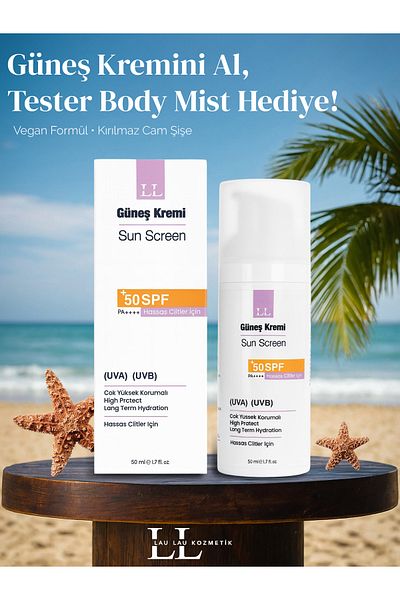 LAU LAU Sunscreen for Sensitive Skin 50ml Tone up Pink 50ml (Uva) (Uvb) +50 Spf Pa++++ High Protection