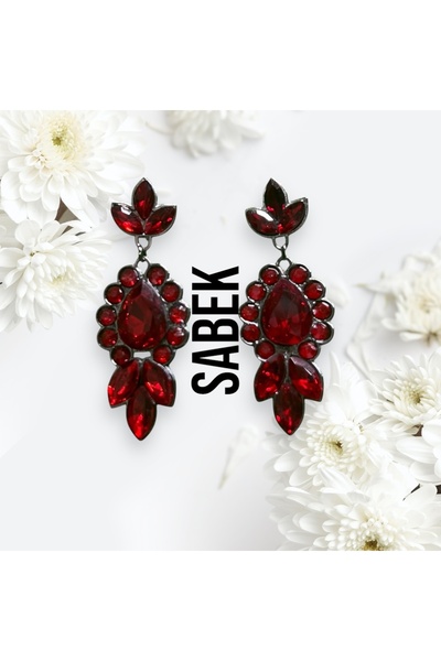 Sabek Bujiteri Lunara Crystal Stone Earrings - Bridal Henna Daily Use