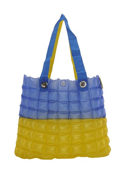 louisiana polo Women's Beach Bag Yellow Blue Inflatable Shoulder Bag Plj06