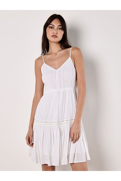 Apricot Schimmerndes Camisole-Minikleid