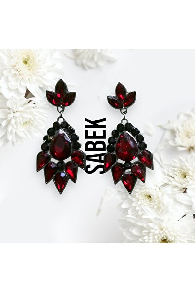 Sabek Bujiteri أقراط Zephira من حجر الكريستال - هينا العروس للاستخدام اليومي