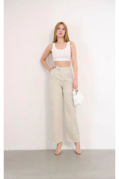 Skygo Pnt Gabardine Belt Detail Trousers