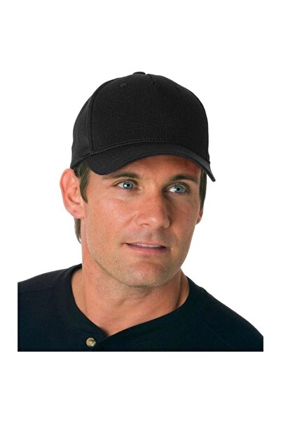 eleven market Düz Siyah Şapka Sportif Cap