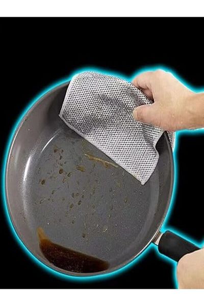 MAİN SHOP 5Pcs Wire Dishcloth Anti-Scratch Dishwashing Wire Steel Cloth 20X20 Double Layer Wire Cloth M-602