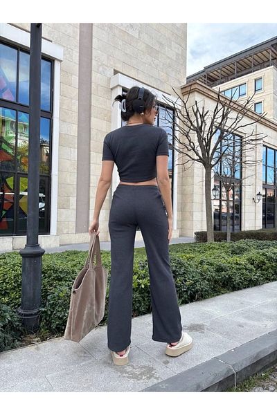 Işıltı kidss Loose Wide-Leg Pants Bottom Top Suit