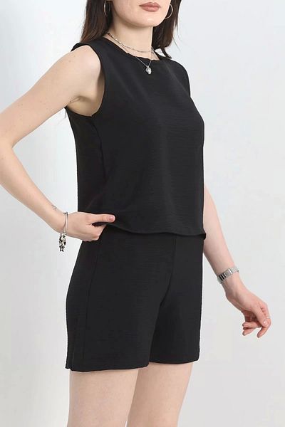 Işıltı kidss Ayrobin Suit with Shorts Black
