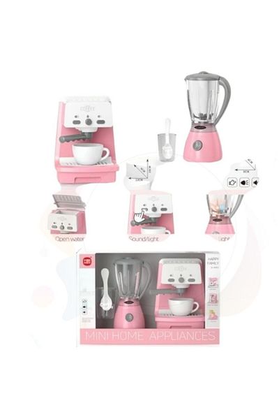 Toybox Kitchen Appliances Toys for Kids, Coffee Maker & Mixer with Realistic Light and Sounds