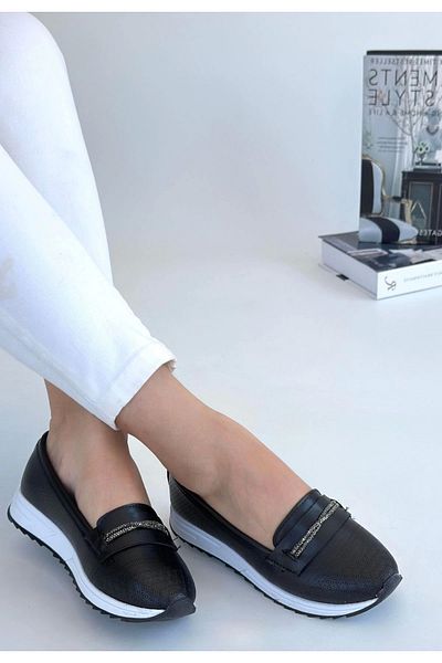KAZAX Troy Black Skin Ballerina Shoes