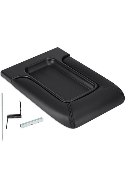 GM ILONPA Black Center Console Lid Cover Armrest Box Cover Fits for 2001-2006 GMC Yukon XL, GMC Sierra,