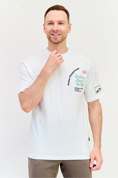 Puma X Select Men Sportswear Fit Short Sleeves Outdoor T-shirt, White