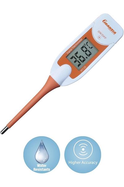 Granzia Digital Thermometer TMP 05 by Granzia, White/Orange