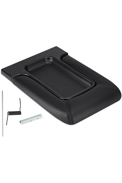 GM ILONPA Black Center Console Lid Cover Armrest Box Cover Fits for 2001-2006 GMC Yukon XL, GMC Sierra,