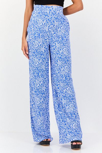 Koton Women Regular Fit Straight Leg Pants, Multicolor