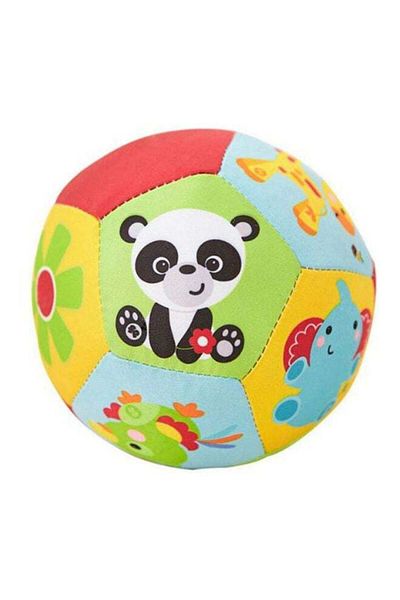 fun zone Beauenty Animal Printed Stuffed Rattle Ball With Sound 8x8x8cm