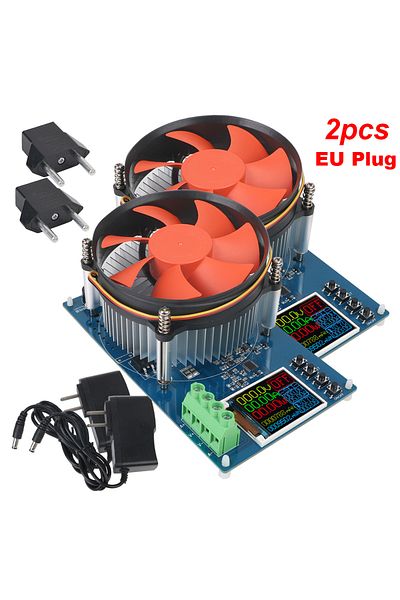 Choice EU Plug 2pcs EU US Plug 150W 10A DC Electronic Load 4-wire Lithium Battery Tester Adjustable Testing