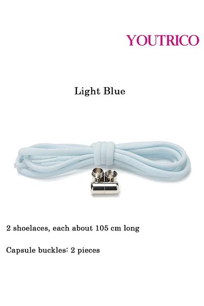 Youtrico Elastic No-Tie Shoelaces with Metal Capsule - Single Pair (1.05m)