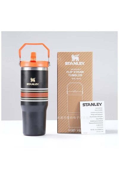 Stanley Stainless steel vacuum insulated cup with lid and straw for water, iced tea or coffee, smoot