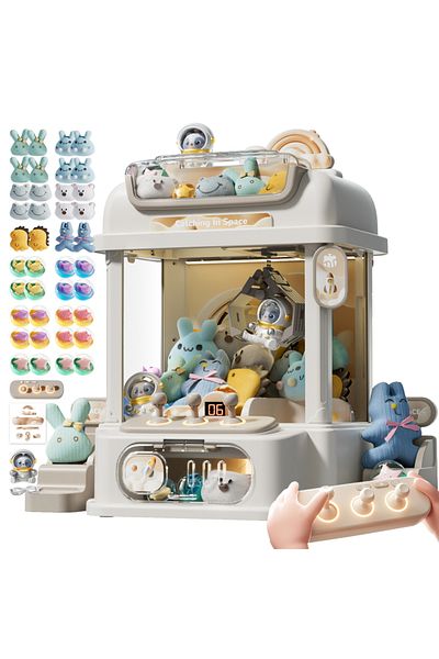 Choice Large - White Remote control claw machine, clip doll game machine, doll toy