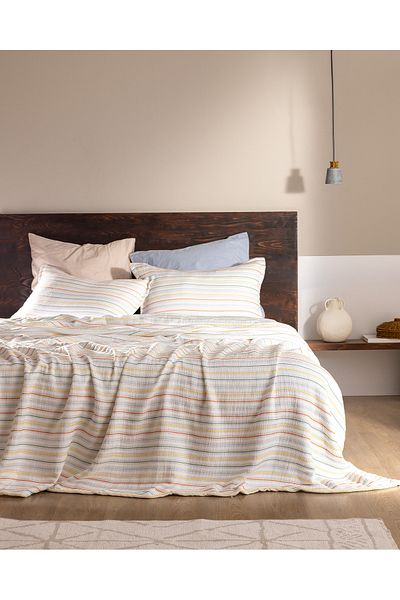 Madame Coco Josselin Double Cotton Bedspread - Colorful