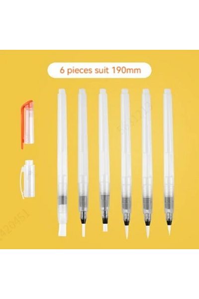 Choice 190mm 6pcs Mix 3/6 Piece Water Color Brush Pen Set, Watercolor Paint Pens for Painting Markers Refil