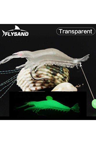 Choice الروبيان - طعم صناعي ناعم من السيليكون الشفاف FLYSAND، يشبه السلطعون ا...