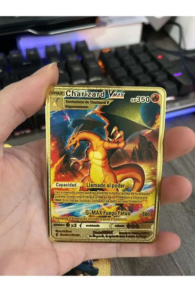 Miniso 8 Spanish Pokémon Cards Metal Pokemon Letters Spanish Pokemon Iron Cards Mewtwo Pikachu Gx Charizar.