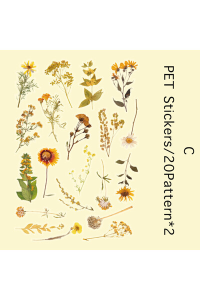 Choice7 C Journamm 40pcs/pack PET Flowers Stickers Plant Stickers Daisy Decor...