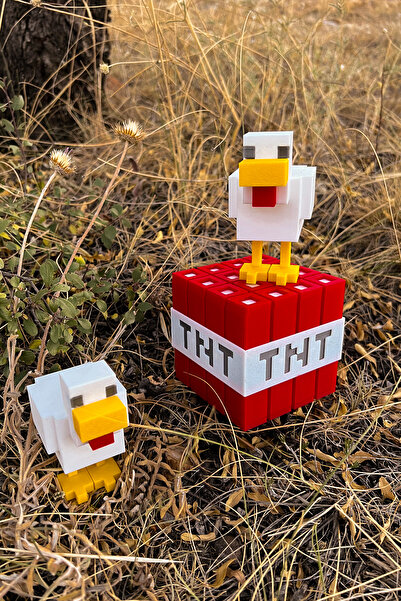 MİLSO Minecraft TNT Tasarımlı Kalemlik - Dekoratif Kalem Kutusu / Organizer