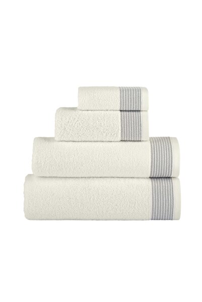 CASA LUSSO مجموعة مناشف منقوشة