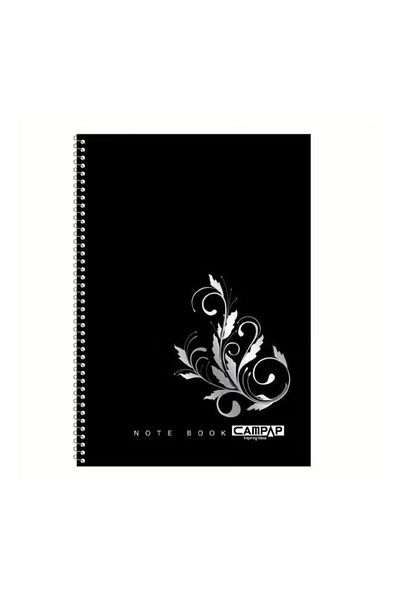 rexa B5 Spiral Bound Ruled Notebook Black/Grey