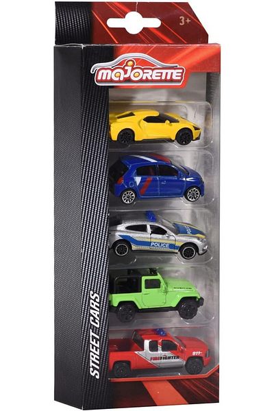 Majorette Street Cars Die-Cast Pack of 5 Assorted