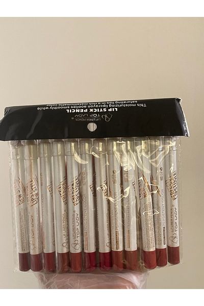 Top Lady TOP LADY Professional Lip Liner Set with 12 Assorted Colors to Suit All Lipstick Shades.