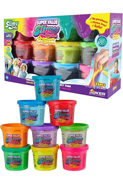 Yalla Toys عبوة سلايم سلايم سوبر فاليو من 12 قطعة، 4 أونصة