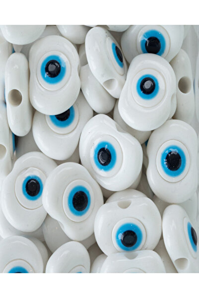 312 KONSEPT 8 Πλαστικές χάντρες κακού ματιού μεγάλου μεγέθους Danagöz (Λευκό ...