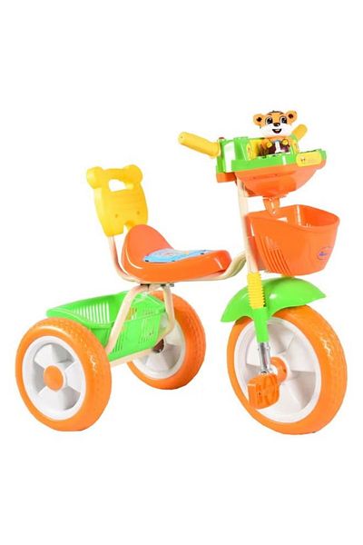 rexa Patterned Tricycle with Storage Basket – 70 x 68 cm – Stylish Ride-On for Kids