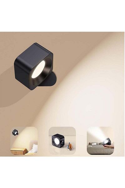 Saharaz Cordless LED Wall Sconce,with 3 Color Temperatures and 360° Rotatable Magnetic Ball