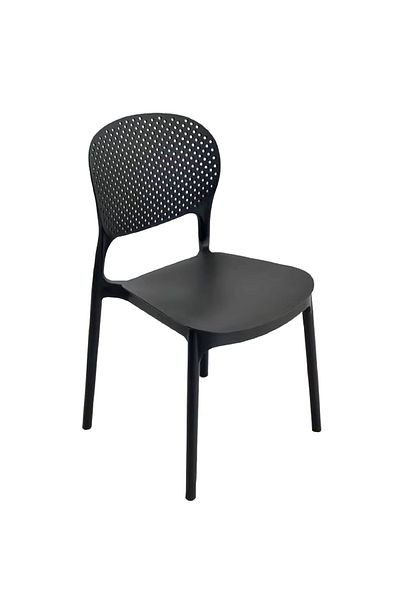 rexa Modern Indoor Outdoor Plastic Dining Chair Rain Pills Resin Dining Chair Stackable Elegant Design