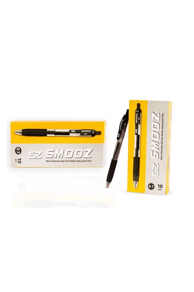 SMOOZ 10-Piece New Formula Gel-Ink Roller Ballpoint Pen 0.7 mm