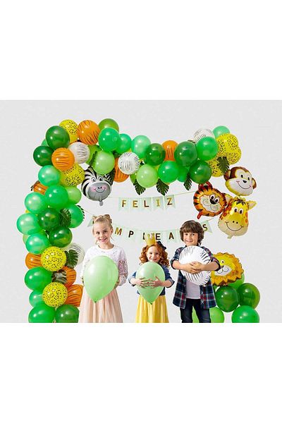LaulaStyle children's birthday set, multicolor, latex/foil, 78 pieces