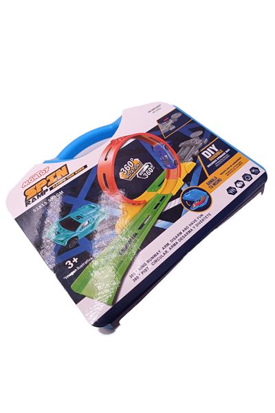 dalimag Interactive Toy for Kids, Track and 2 Cars, Plastic, 22 cm, Multicolor,