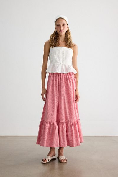 BE BLUE Red Pork Skirt