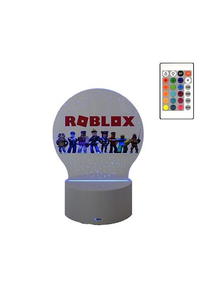 ILUMISHOP LED Night Light, Roblox, 16 Colors, with Remote Control, USB Power or 3 AA Batteries