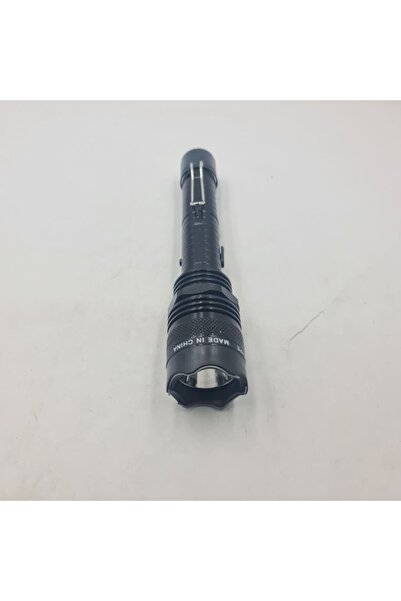 dalimag Lanterna 1108 cu Electrosoc, Aluminiu, Cablu Incarcare, Sistem Prindere Curea, 24 cm, Negru