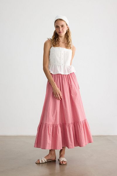 BE BLUE Red Pork Skirt