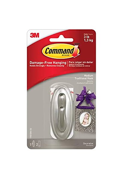 rexa خطاف بلاستيكي - فضي - خطاف حائط متين للاستخدام المنزلي والمكتبي