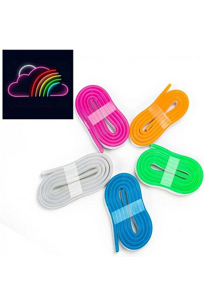 I-Shunfa DIY Neon Light Strips, Set of 5, Multicolor, 5 x 1 m