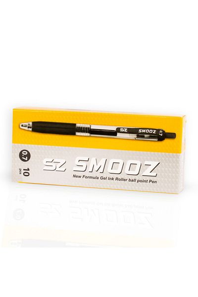 SMOOZ 10-Piece New Formula Gel-Ink Roller Ballpoint Pen 0.7 mm