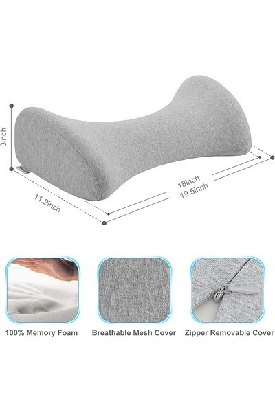Saharaz Ergonomic Lower Back Pillow, with Removable Breathable Cover,Lumbar Support, Relieve Low Back Pain