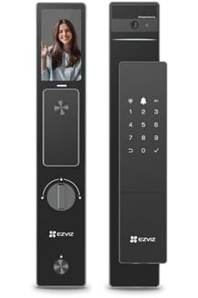EZVIZ DL50FVS 8-in-1 Keyless Entry Smart Door Lock, 3D Face Recognition, 2-meter Night Vision (6068)