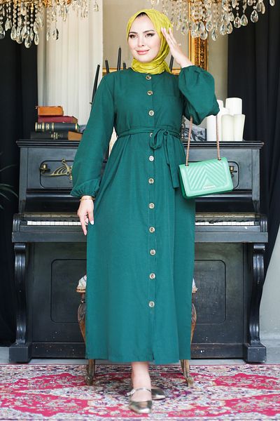 TOFİSA Dress Emerald - 27289